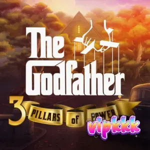 Interface do jogo The Godfather: 3 Pillars of Power com rolos e símbolos temáticos